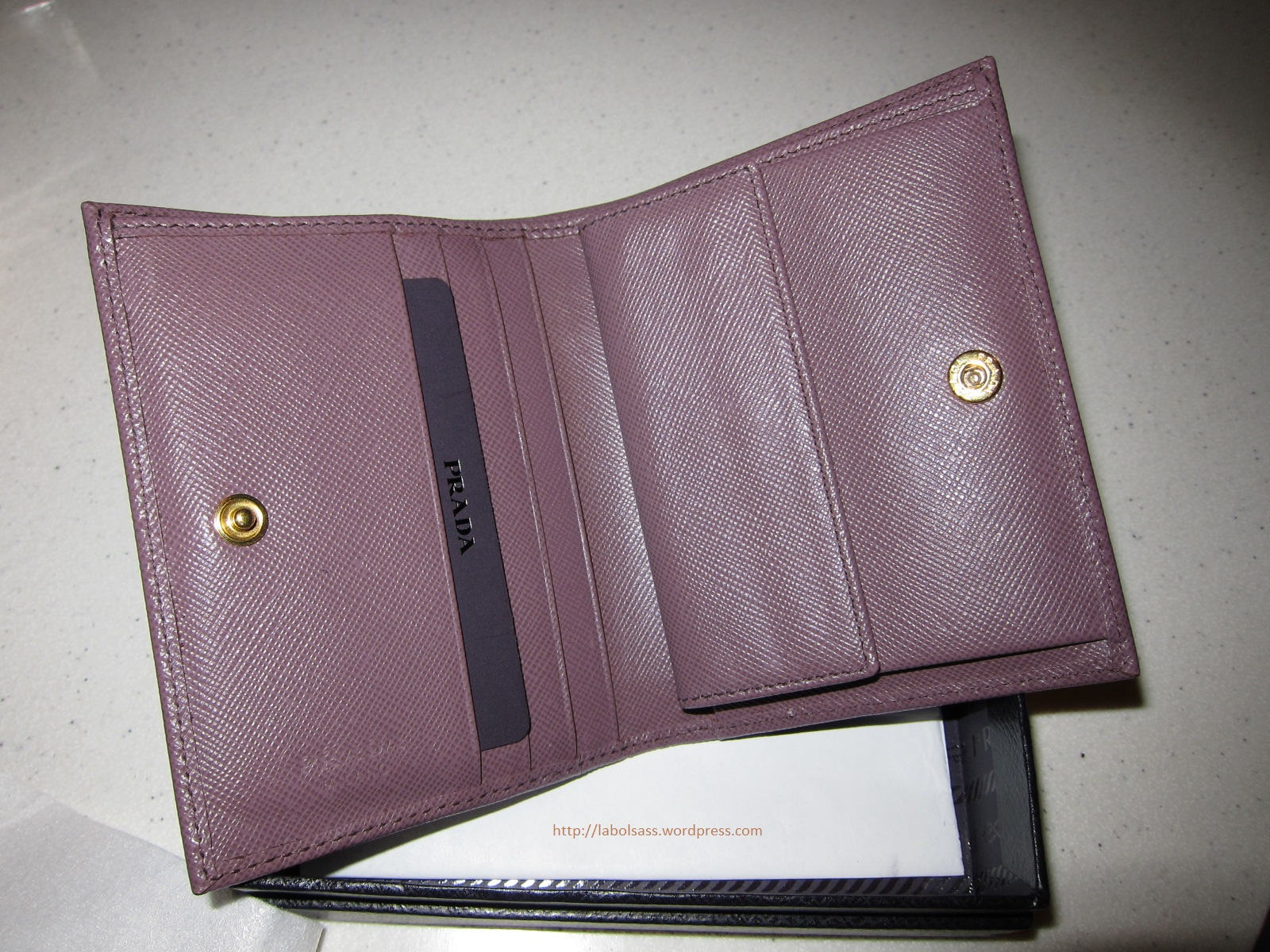 prada saffiano metal bifold wallet